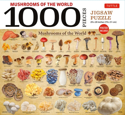 Mushrooms of the World - 1000 Piece Jigsaw Puzzle: For Adults and Families - Finished Puzzle Size 29 X 20 Inch (74 X 51 CM); A3 Sized Poster by Tuttle Studio