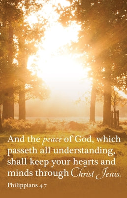 General Worship Bulletin: The Peace of God (Package of 100): Philippians 4:7 (Kjv) by Broadman Church Supplies Staff