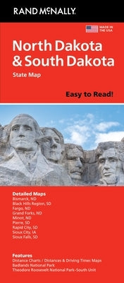 Rand McNally Easy to Read: North Dakota, South Dakota State Map by Rand McNally