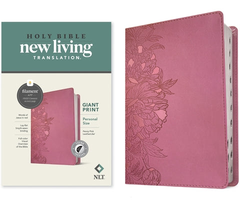 NLT Personal Size Giant Print Bible, Filament Enabled Edition (Red Letter, Leatherlike, Peony Pink, Indexed) by New Living Translation
