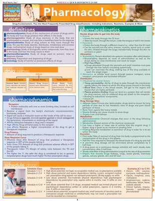 Pharmacology: Quickstudy Laminated Reference Guide by Rodda, Becky