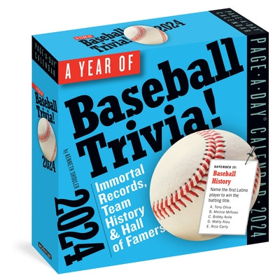 A Year of Baseball Trivia! Page-A-Day Calendar 2024: Immortal Records, Team History & Hall of Famers by Workman Calendars