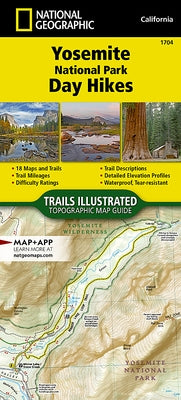 Yosemite National Park Day Hikes Map by National Geographic Maps