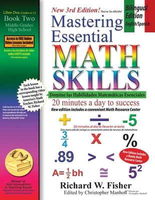 Mastering Essential Math Skills Book 2, Bilingual Edition - English/Spanish by Fisher, Richard W.