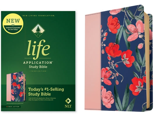 NLT Life Application Study Bible, Third Edition (Leatherlike, Pink Evening Bloom, Red Letter) by Tyndale