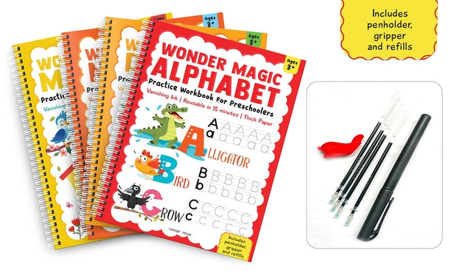 Wonder Magic Pack of 4 Books (Maths, Drawing, Numbers & Alphabet) by Wonder House Books