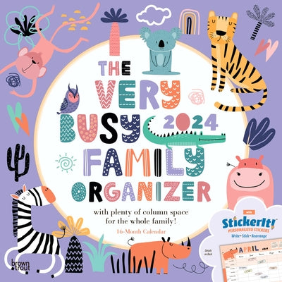 The Very Busy Family Organizer 2024 Square Stkr by Browntrout