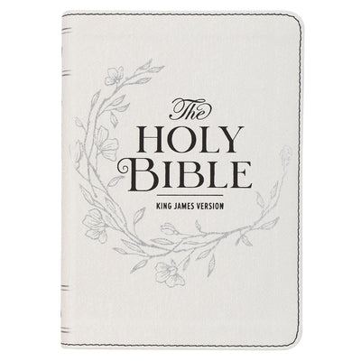 KJV Bible Compact Large Print Faux Leather White by Christian Art Gifts