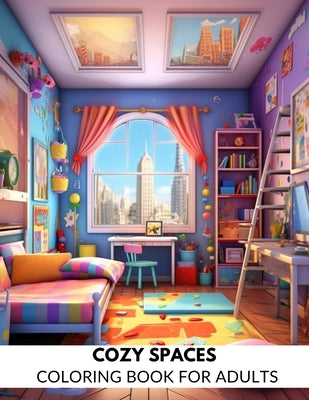 Cozy Spaces Coloring Book For Adults: 50 Cozy Spaces Coloring Pages for Stress Relief and Relaxation by Landers, Devon