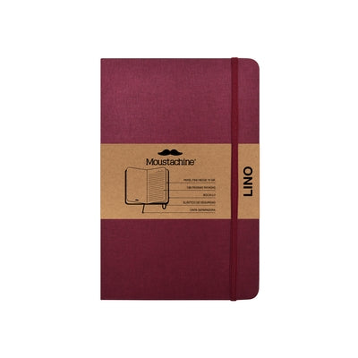 Moustachine Classic Linen Pocket Burgundy Ruled Hardcover by Moustachine