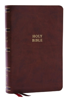 Nkjv, Single-Column Reference Bible, Verse-By-Verse, Brown Leathersoft, Red Letter, Comfort Print by Thomas Nelson