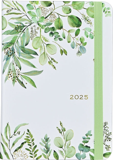 2025 Eucalyptus Weekly Planner (16 Months, Sept 2024 to Dec 2025) by Creme Art, Peach
