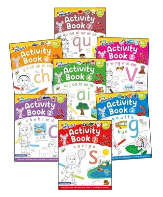 Jolly Phonics Activity Books 1-7: In Print Letters (American English Edition) by Wernham, Sara