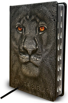 Biblia Rvr 1960 Letra Grande León de Judá Edición Especial Plata Con Índice Y Canto Negro / Spanish Bible Rvr 1960 Large Print Imitation Leather Lion by Reina Valera Revisada 1960