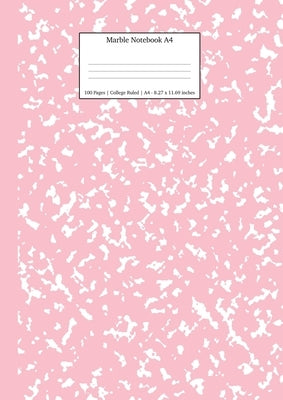 Marble Notebook A4: Pink Marble College Ruled Journal by Young Dreamers Press