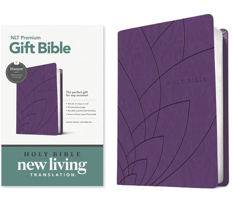 Premium Gift Bible Nlt, Filament Enabled (Leatherlike, Purple Petals, Red Letter) by New Living Translation