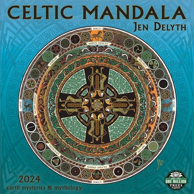 Celtic Mandala 2024 Wall Calendar: Earth Mysteries & Mythology by Jen Delyth by Amber Lotus Publishing