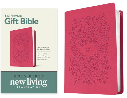 Premium Gift Bible NLT (Leatherlike, Very Berry Pink Vines, Red Letter) by New Living Translation