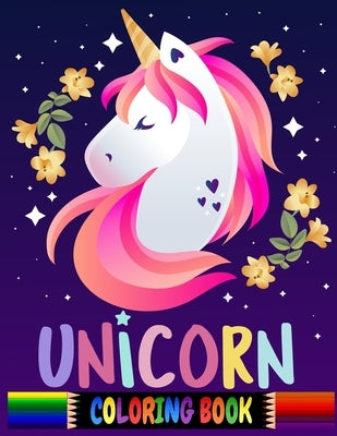 Unicorn Coloring Book: An Easy Unicorn Color Activities Book for All Ages Kids - (8.5 x 11 inches) by Coloring Books, Shopozia -.