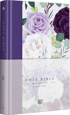 KJV Holy Bible, Large Print Medium Format, Purple Cloth Hardcover W/Ribbon Marker, Red Letter by King James Version