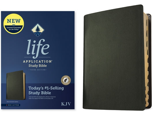 KJV Life Application Study Bible, Third Edition (Genuine Leather, Black, Indexed, Red Letter) by Tyndale