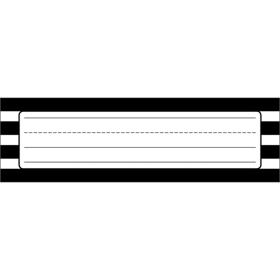 Simply Stylish Black & White Stripe Name Plates by Ralbusky, Melanie