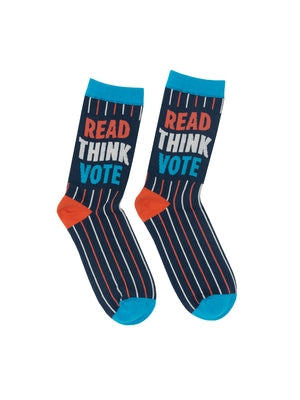 Read Think Vote 2024 Socks L by Out of Print