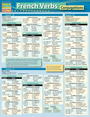 French Verb-Conjugations: Quickstudy Laminated Reference Guide by Jacobs, Rachel