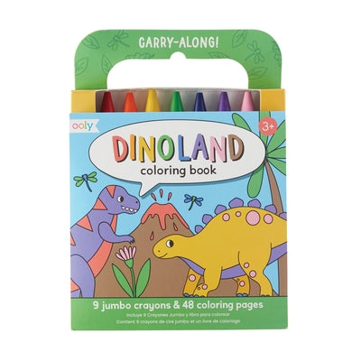 Carry Along Crayon & Coloring Book Kit-Dinoland (Set of 10) by Ooly