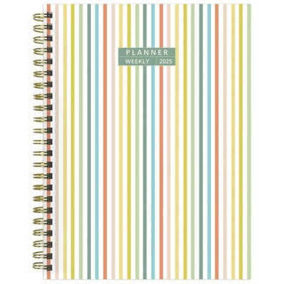 Cal 2025- Malibu Stripes Medium Weekly Monthly Planner by TF Publishing