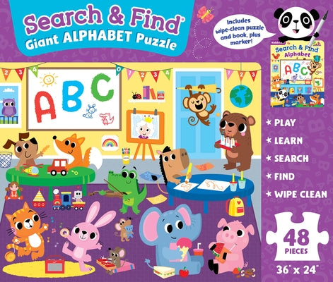 Book & Puzzle Alphabet (48 Piece Puzzle) [With Wipe-Clean Book] by Publishing, Kidsbooks