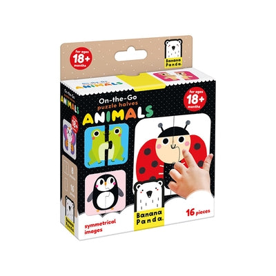 On-The-Go Puzzle Halves Animals 18m+ Toddler Puzzles by Banana Panda