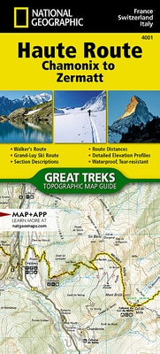 Haute Route Map [Chamonix to Zermatt] by National Geographic Maps