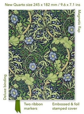 William Morris: Seaweed (Foiled Quarto Journal) by Flame Tree Studio