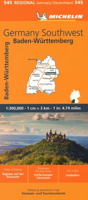 Michelin Map Germany: Southwest Map 545 by Michelin