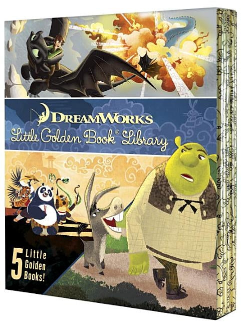 DreamWorks Little Golden Book Library 5-Book Boxed Set: How to Train Your Dragon; Kung Fu Panda; Madagascar; Puss in Boots; Shrek by Various