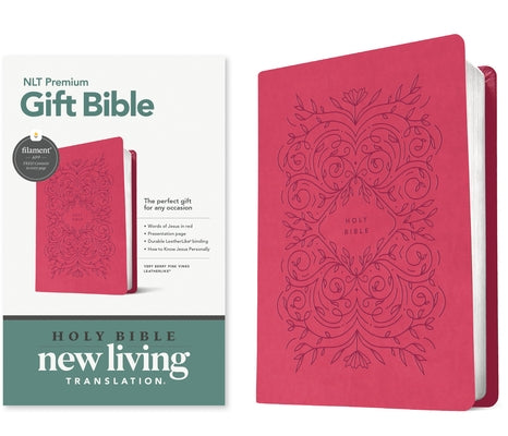 Premium Gift Bible Nlt, Filament Enabled (Leatherlike, Very Berry Pink Vines, Red Letter) by New Living Translation