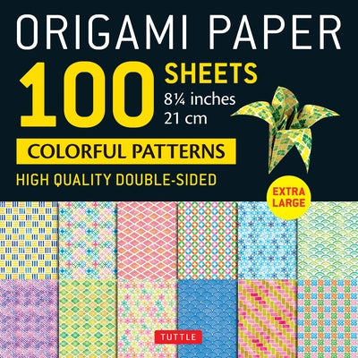 Origami Paper 100 Sheets Colorful Patterns 8 1/4 (21 CM): Extra Large Double-Sided Origami Sheets Printed with 12 Different Color Combinations (Instru by Tuttle Studio