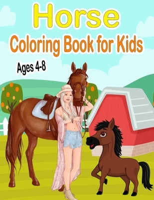 Horse Coloring Book for Kids Ages 4-8: Beautiful Coloring Book for Horse Lovers - Cute and Fun Pony Drawings for Girls and Boys - Stress Relief and Re by Studio, Mini Coloring