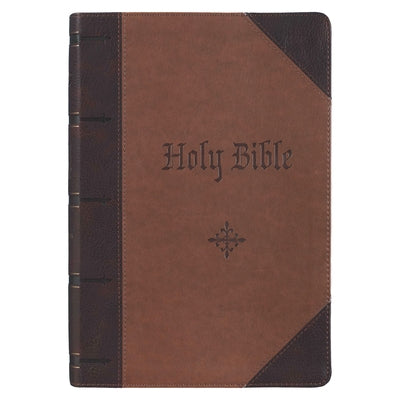 KJV Bible Giant Print Full-Size (Faux Leather, Brown Two-Tone) by Christian Art Gifts