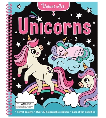 Velvet Art: Unicorns: Activity Book with Velvet Coloring Pages and Holographic Stickers by Lake Press