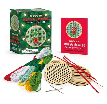 Wooden Christmas Ornaments Cross-Stitch Kit: Everything You Need to Create 3 Keepsakes by Caetano, Sosae
