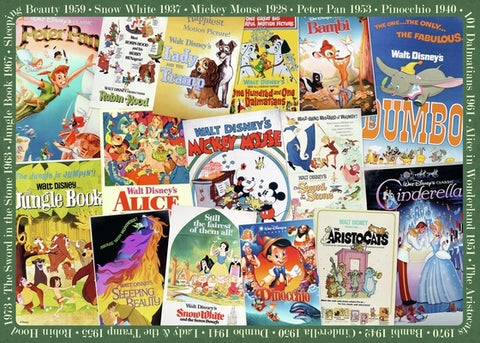 Disney Vintage Movie Posters 1000 PC Puzzle by Ravensburger