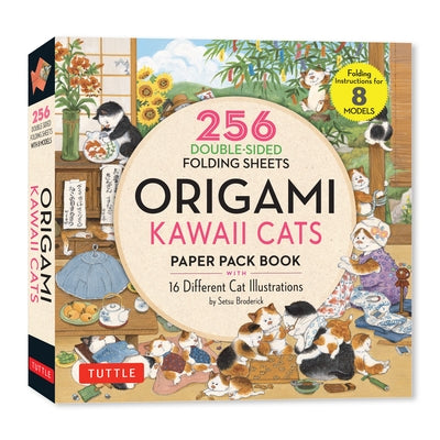 Origami Kawaii Cats Paper Pack Book: 256 Double-Sided Folding Sheets (Includes Instructions for 8 Models) by Broderick, Setsu