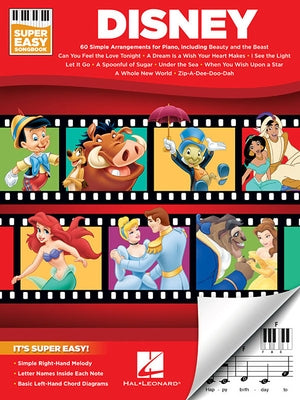 Disney - Super Easy Songbook - Disney Piano Music Book with Accessible Arrangements - Easy-To-Play P by Hal Leonard Corp