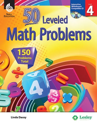 50 Leveled Math Problems Level 4 [With CDROM] by Dacey, Linda