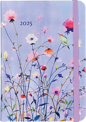 2025 Lavender Wildflowers Weekly Planner (16 Months, Sept 2024 to Dec 2025) by Wan, Lauren
