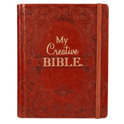 KJV Holy Bible, My Creative Bible, Faux Leather Hardcover - Ribbon Marker, King James Version, Toffee Brown W/Elastic Closure by 