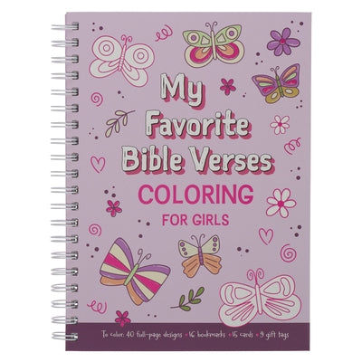 Coloring Book Favorite Bible Verses for Girls Wirebound by Christian Art Gifts