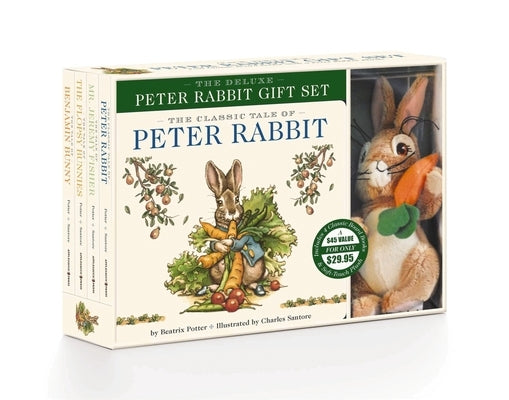 The Peter Rabbit Deluxe Plush Gift Set: The Classic Edition Board Book + Plush Stuffed Animal Toy Rabbit Gift Set by Potter, Beatrix